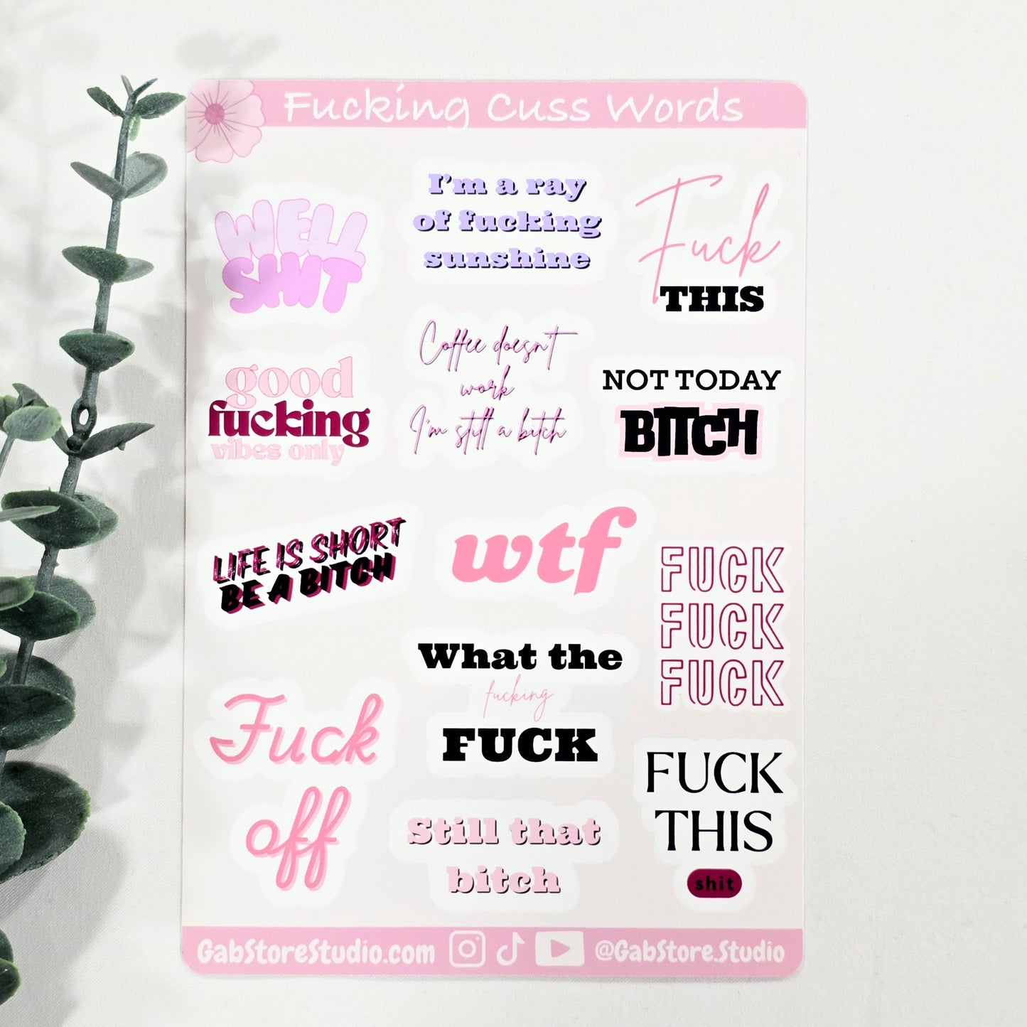 Fucking Cuss Words | Vinyl Sticker Sheet