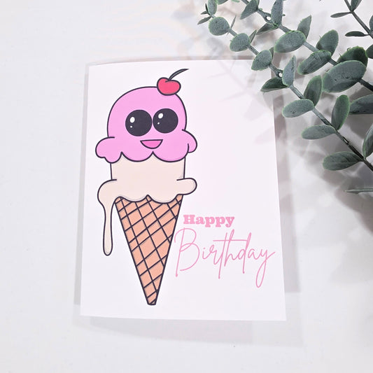 Happy Birthday Ice Cream Cone | Card