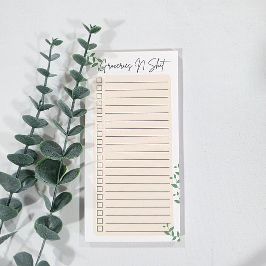 Groceries N Shit Notepad | Memo Pad