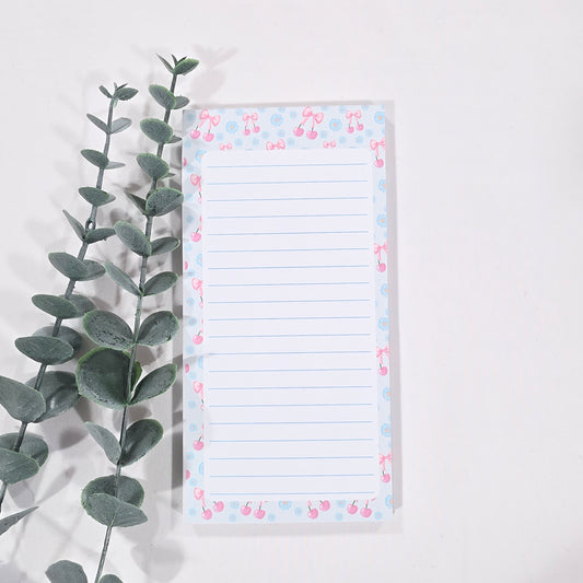 Cherries and Bows Notepad | Memo Pad