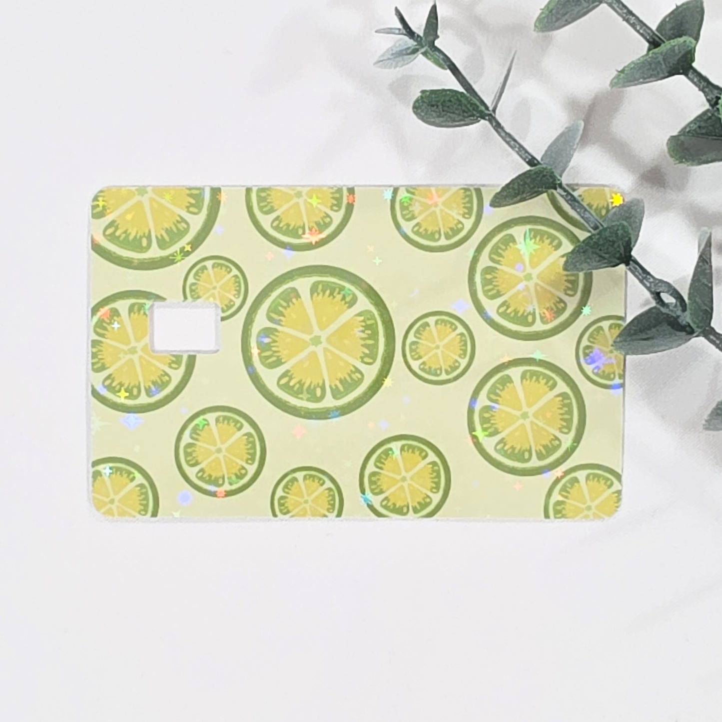 Credit Card Skin Sticker – Lime Slices Pattern