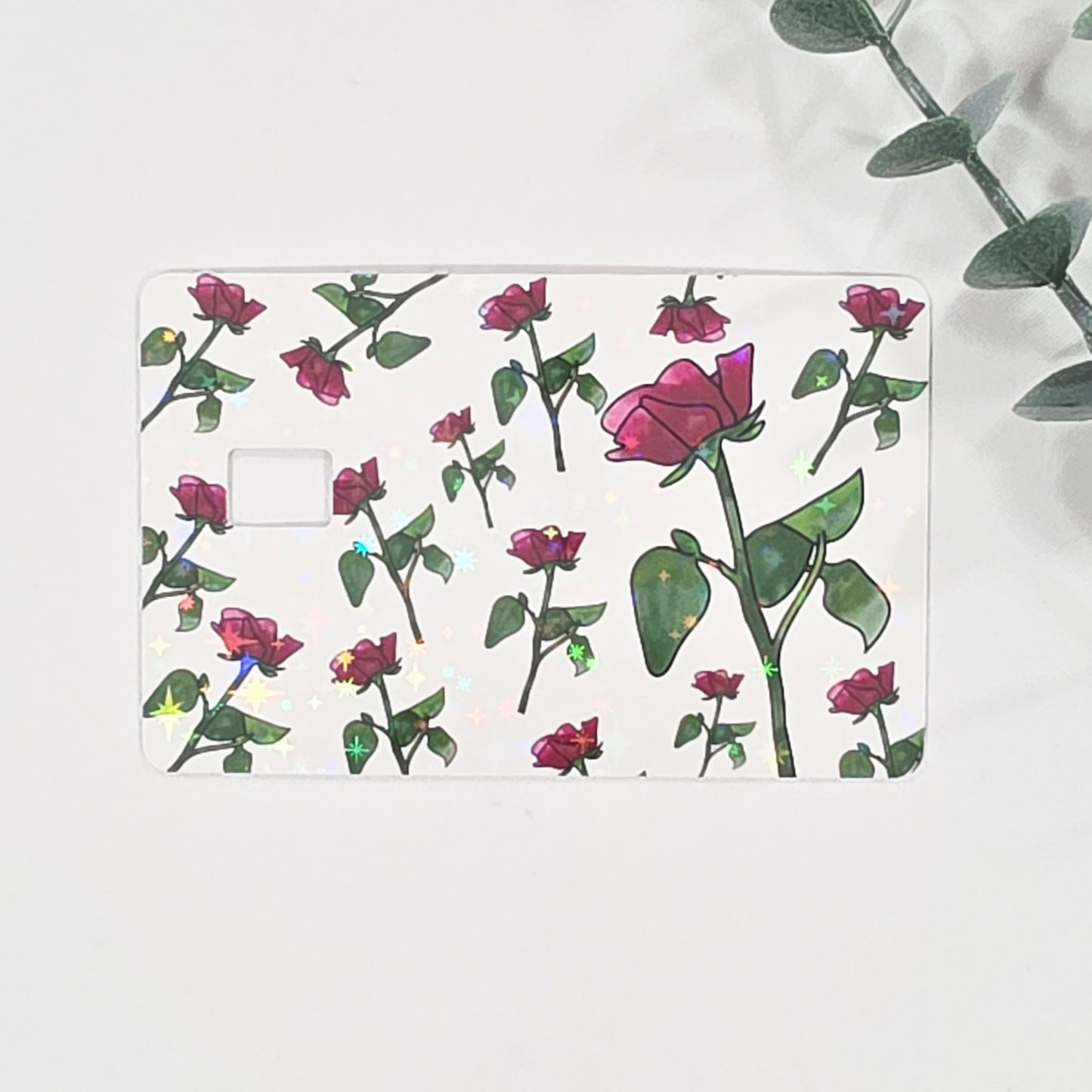Credit Card Skin Sticker – Rose Floral Design
