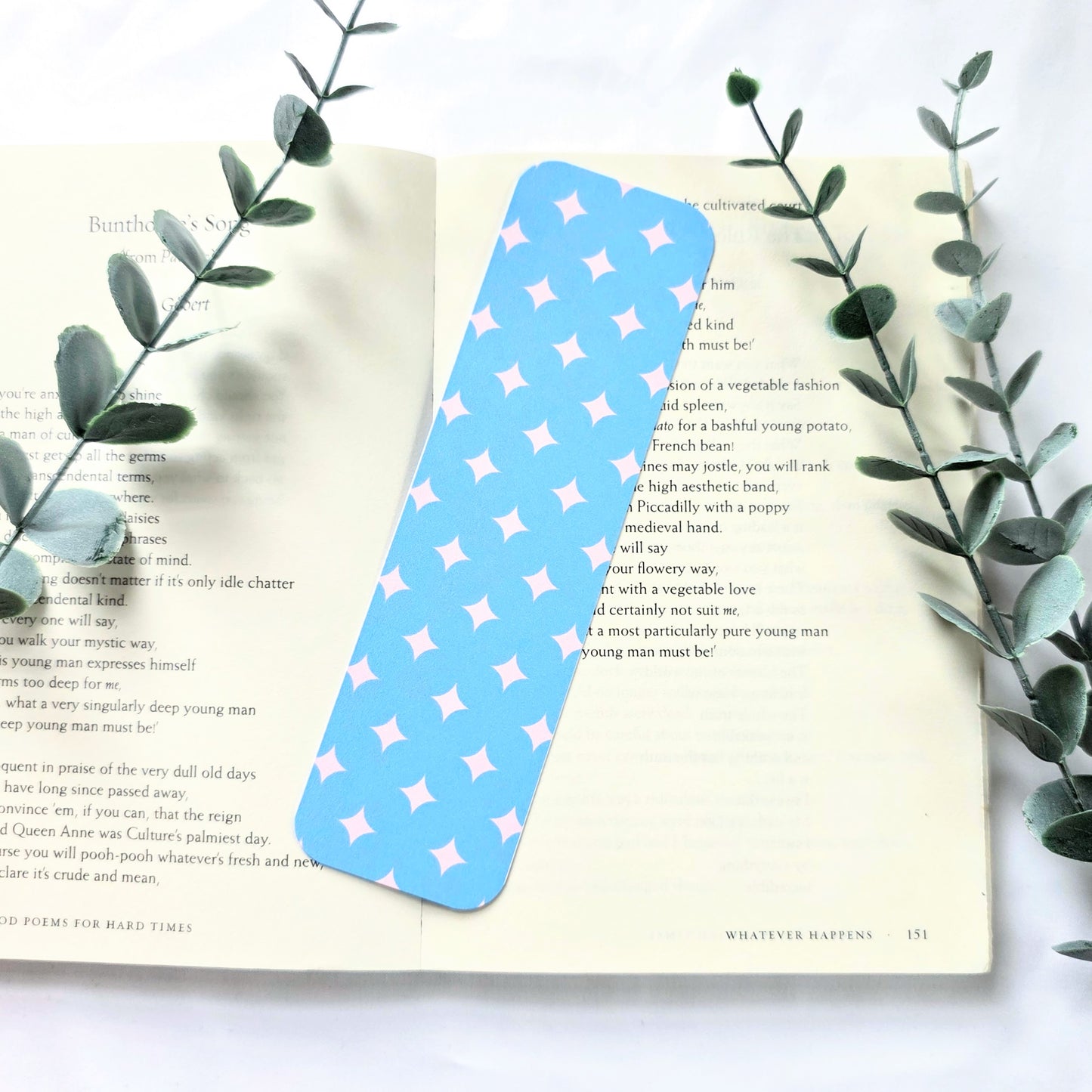 Retro Pastel Bookmark | Cute Floral Pattern Bookmark for Readers