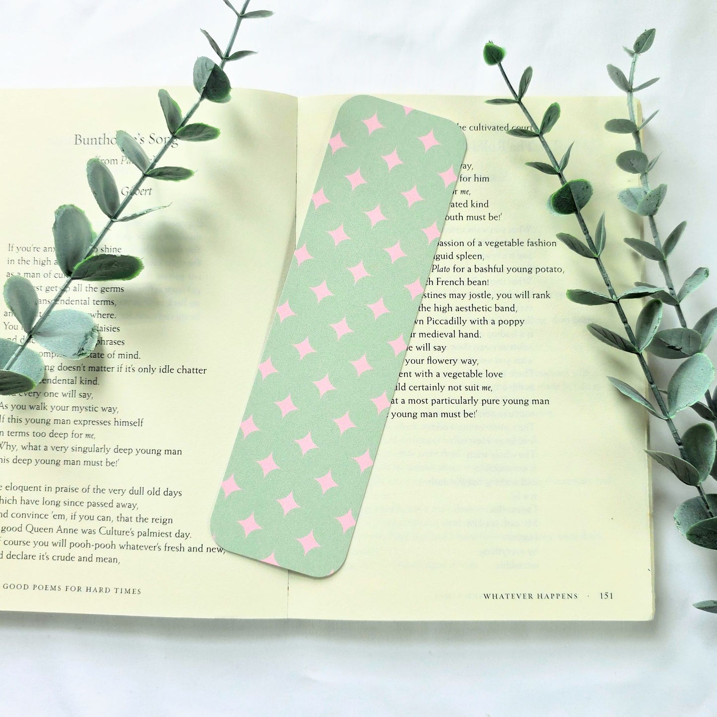 Retro Pastel Bookmark | Cute Floral Pattern Bookmark for Readers