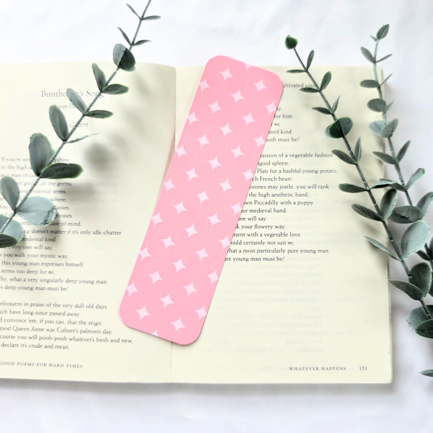 Retro Pastel Bookmark | Cute Floral Pattern Bookmark for Readers