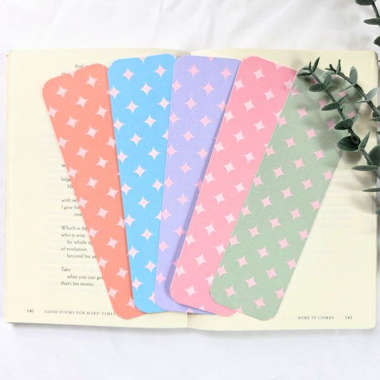 Retro Pastel Bookmark | Cute Floral Pattern Bookmark for Readers