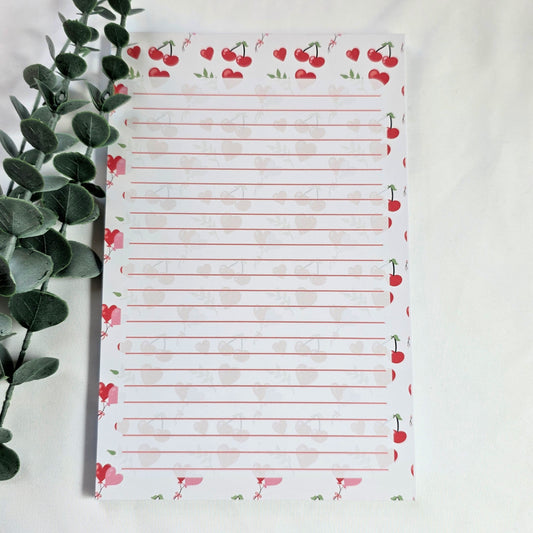 Cherries – 50 Tear Away Pages | Stationery Pad