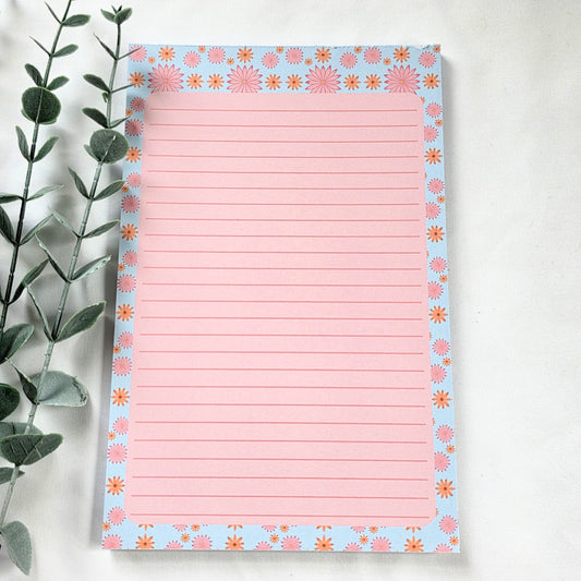 Pastel Flowers – 50 Tear Away Pages | Pastel Stationery Pad
