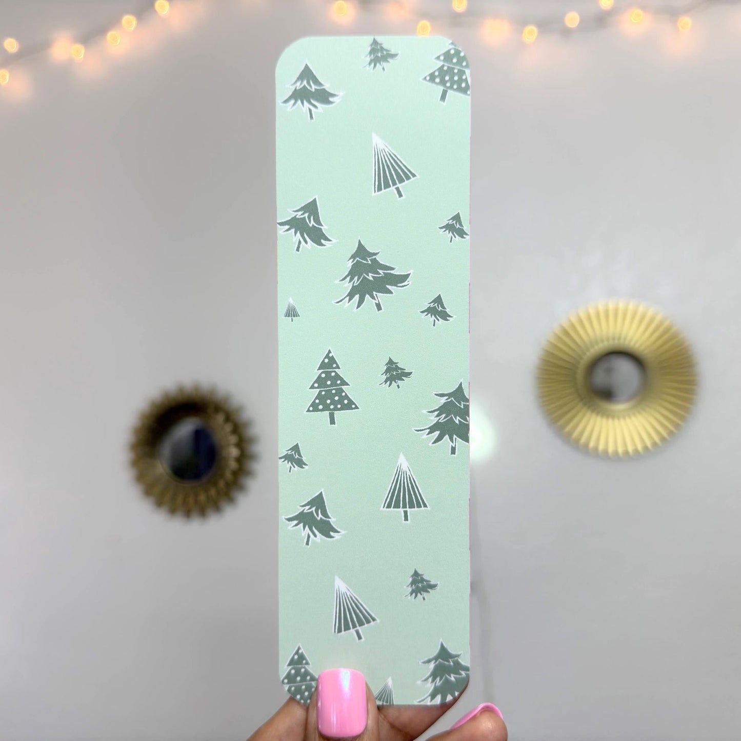 Christmas Tree Bookmark Green or Pink