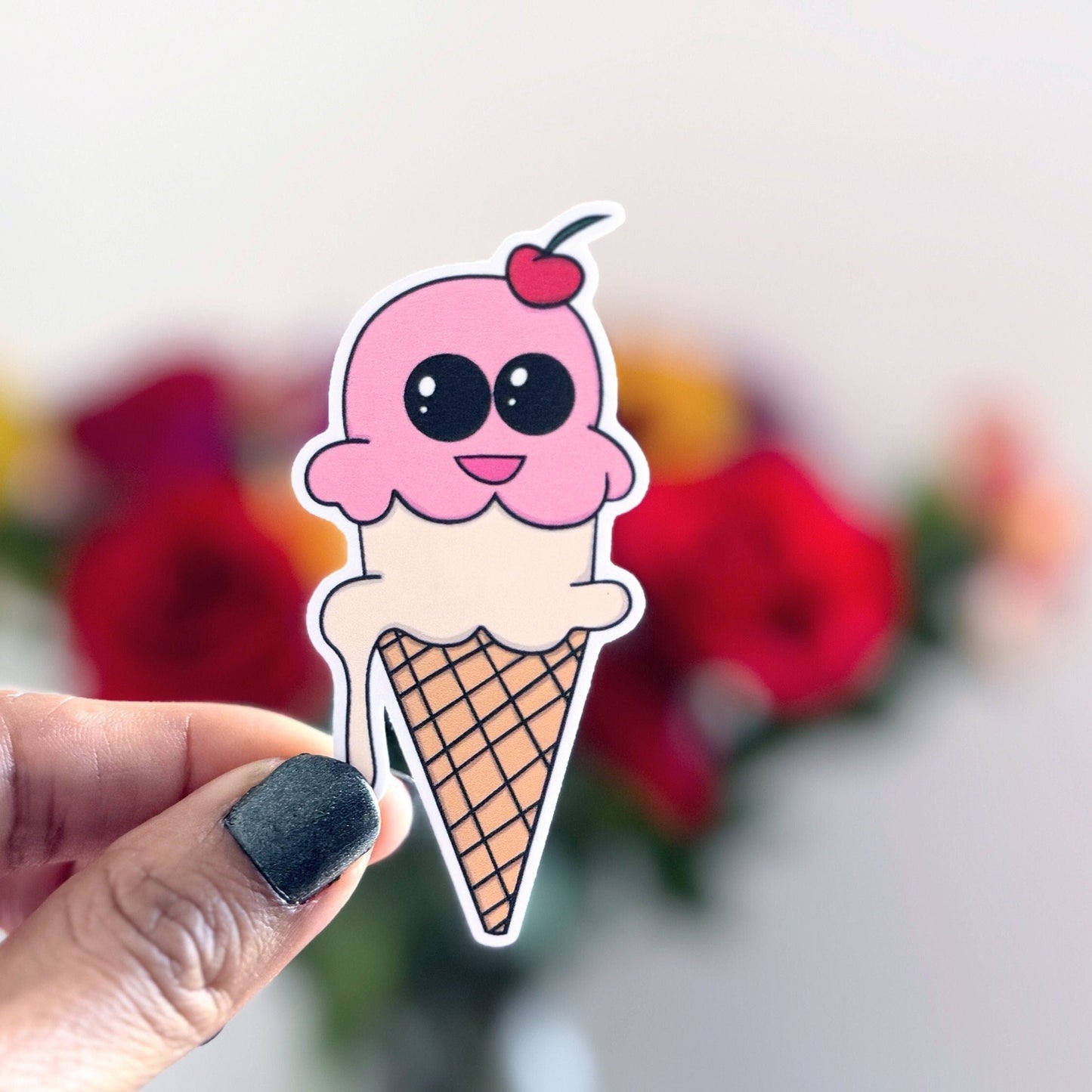 Ice Cream Cone Vinyl Sticker