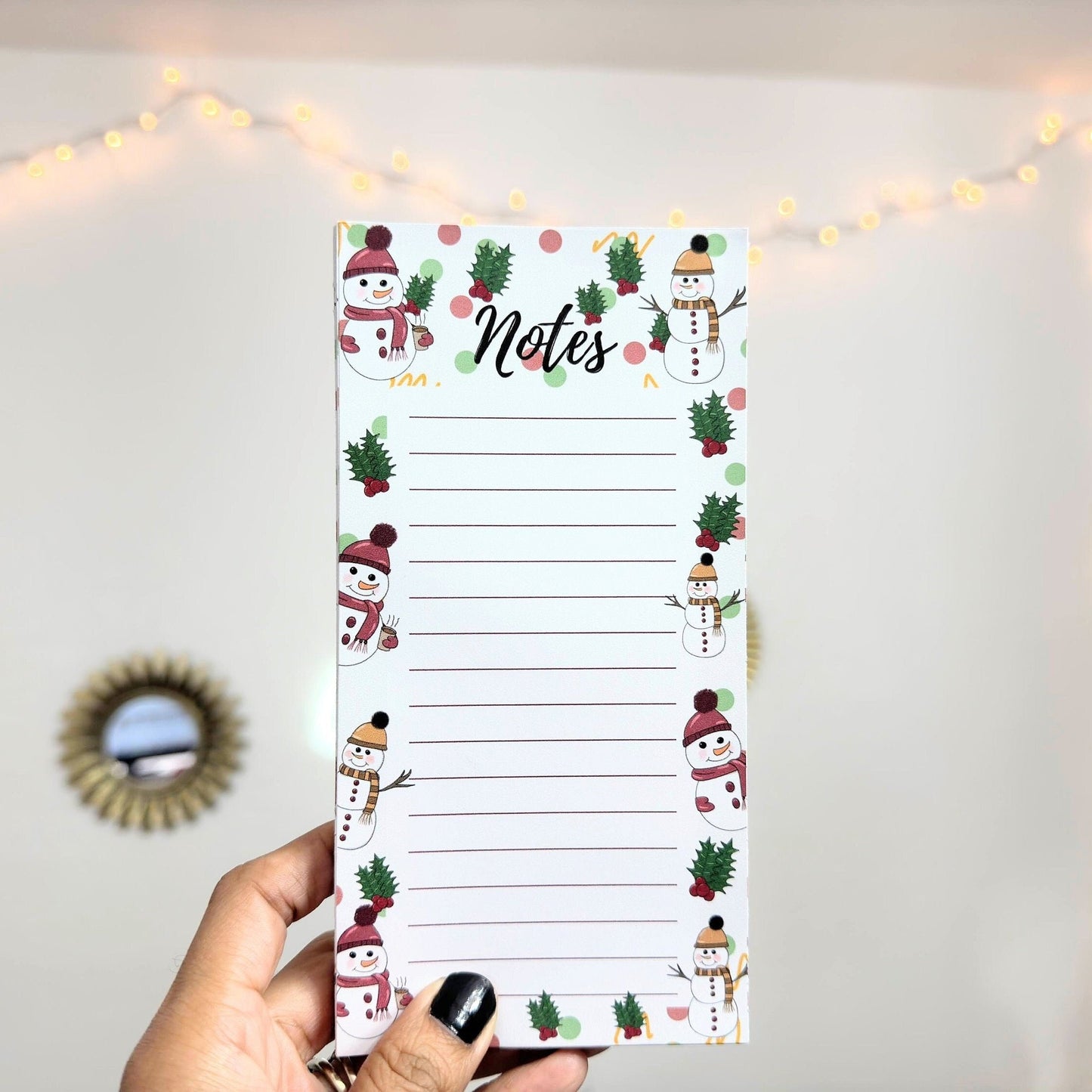 Christmas Snowman Notepad / Memo Pad