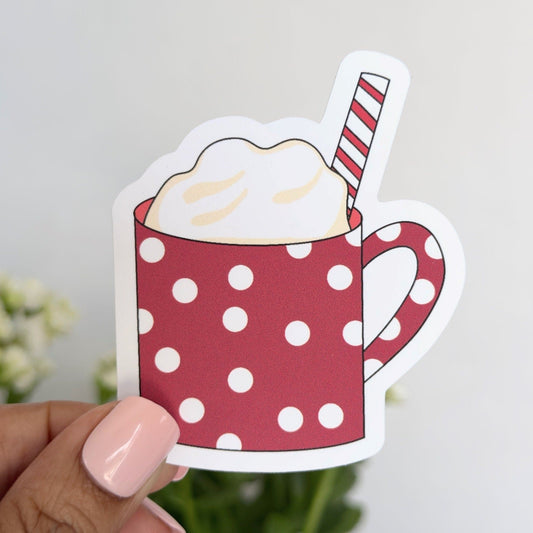 Hot Cocoa Christmas Vinyl Sticker