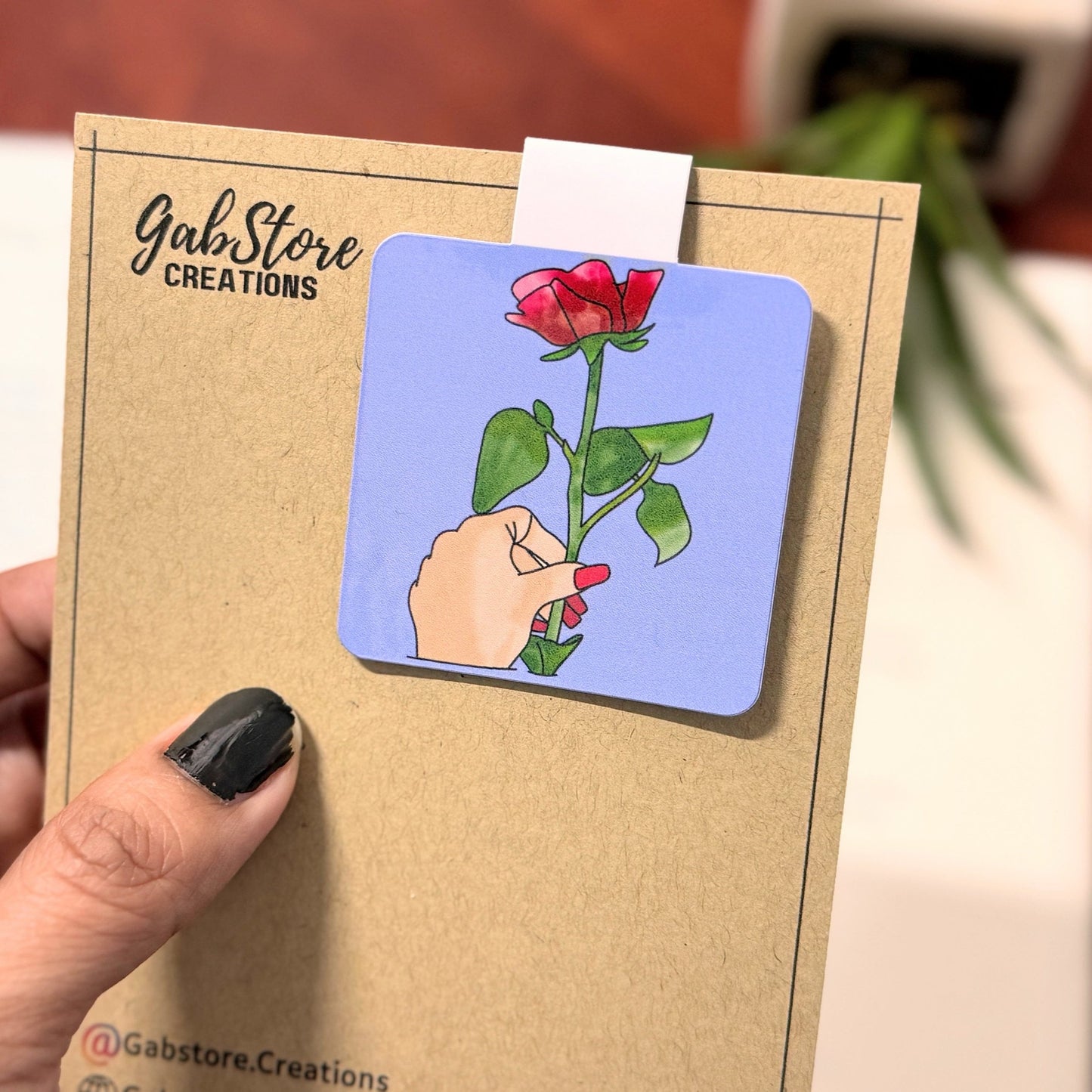 Rose Magnetic Bookmark