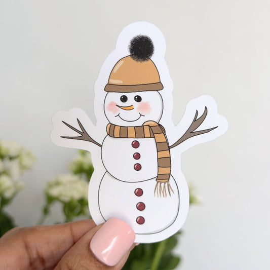 Snowman Christmas Vinyl Sticker