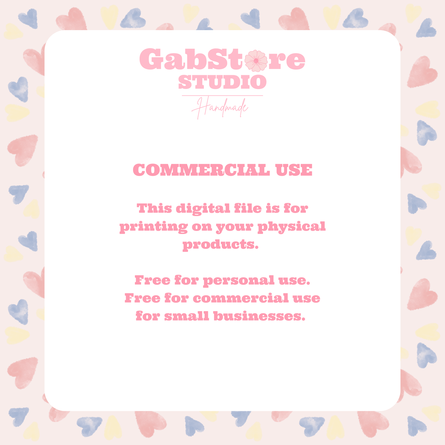 Pastel Hearts | 12x12 PNG Seamless File