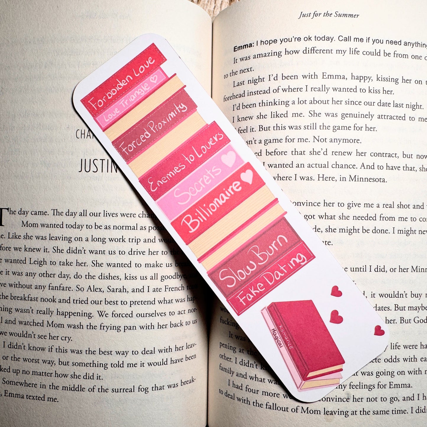 Valentine’s Day Books on Shelf Bookmark