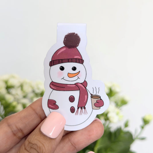 Snowman Magnetic Bookmark