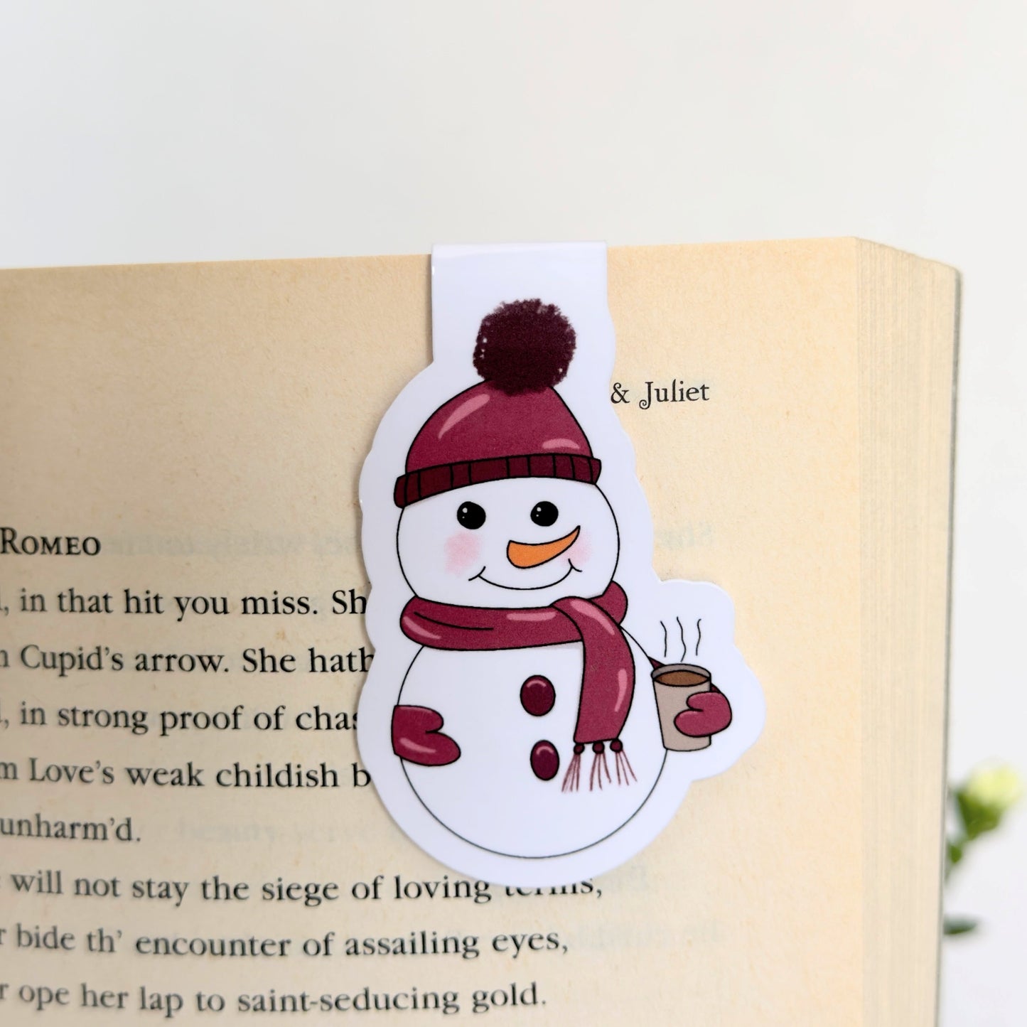 Snowman Magnetic Bookmark