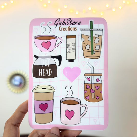 Coffee Addict Sticker Sheet