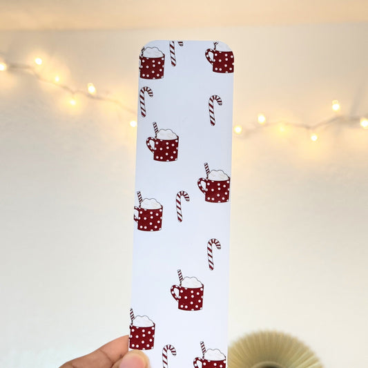 Christmas Hot Cocoa and Candy Cane Bookmark