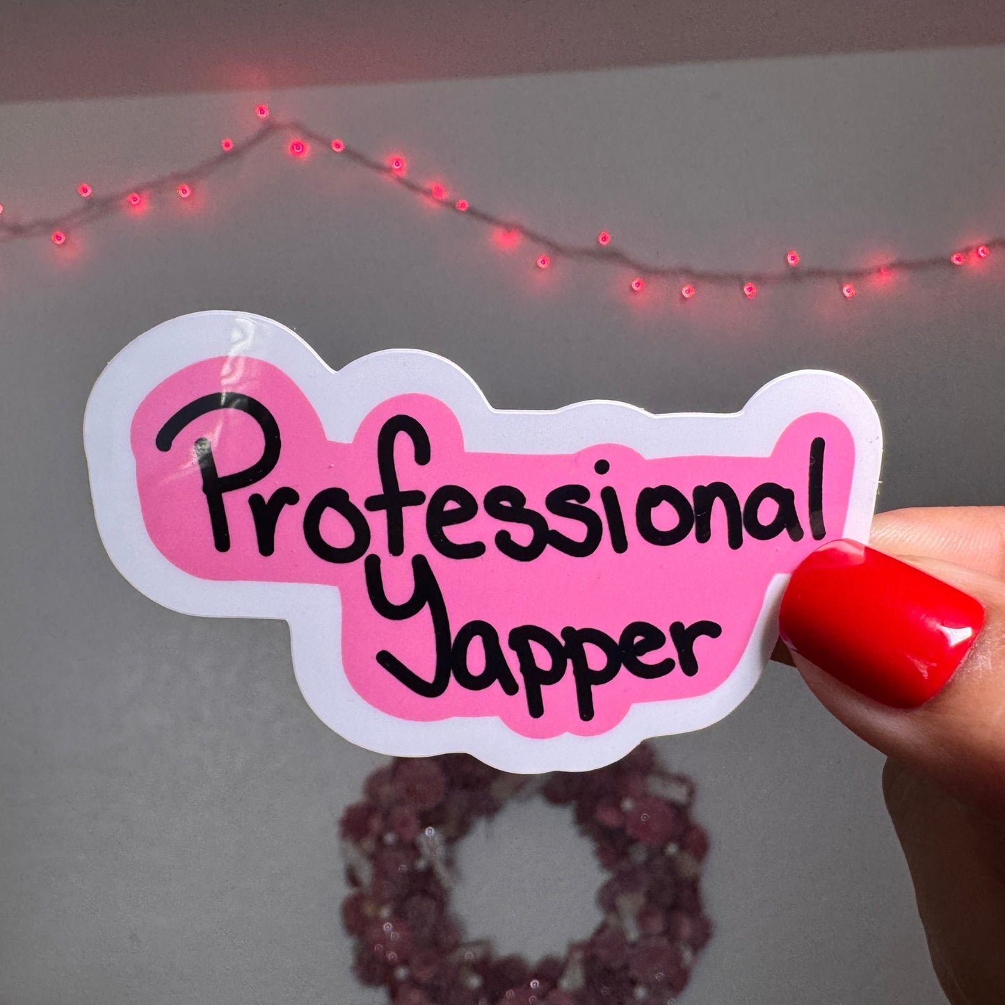 Pink Professional Yapper Vinyl Sticker