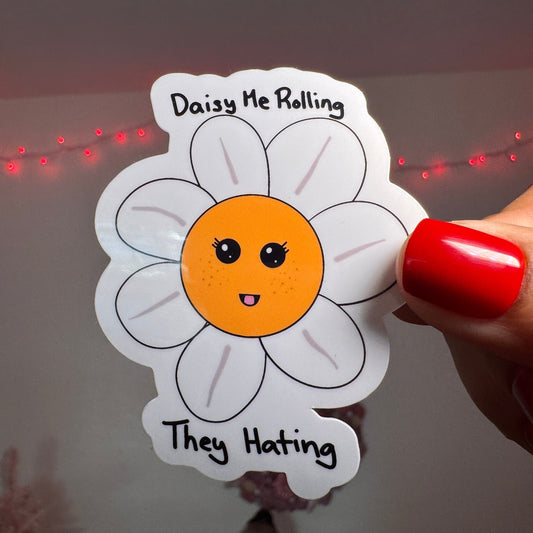 Daisy Me Rolling Flower Vinyl Sticker