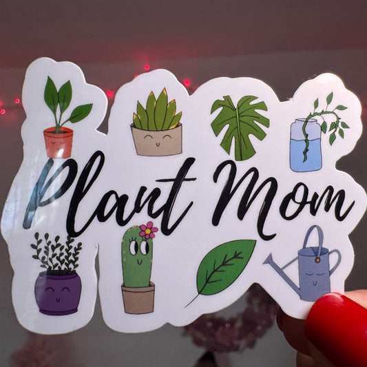 Plant Mom Vinyl Sticker