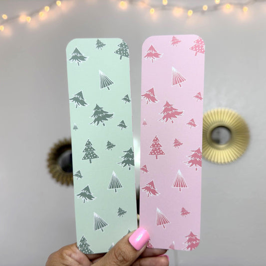 Christmas Tree Bookmark Green or Pink