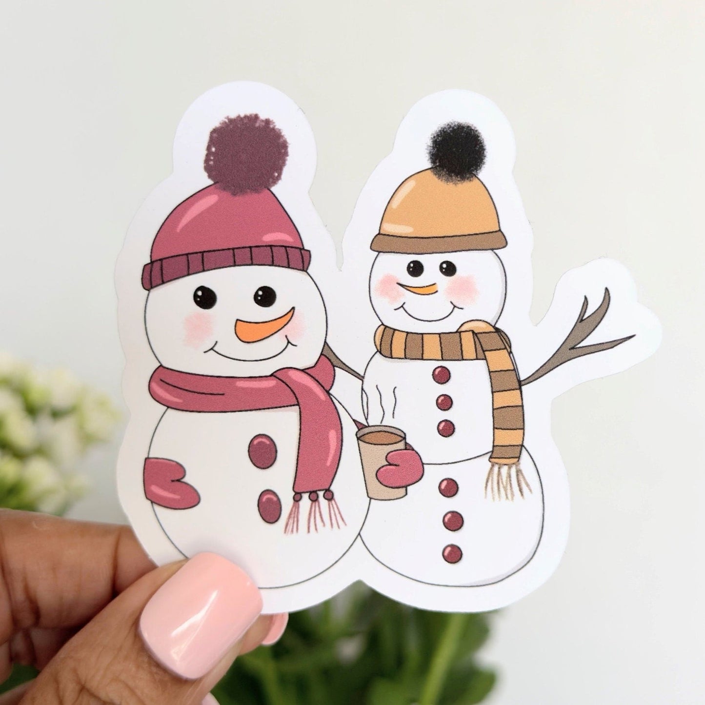 Snowman Friends Christmas Vinyl Sticker