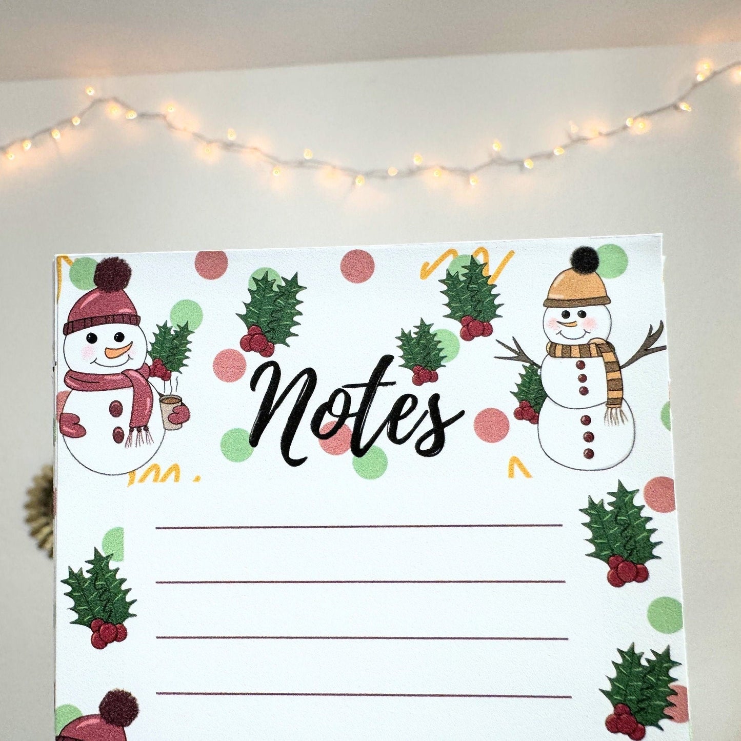 Christmas Snowman Notepad / Memo Pad