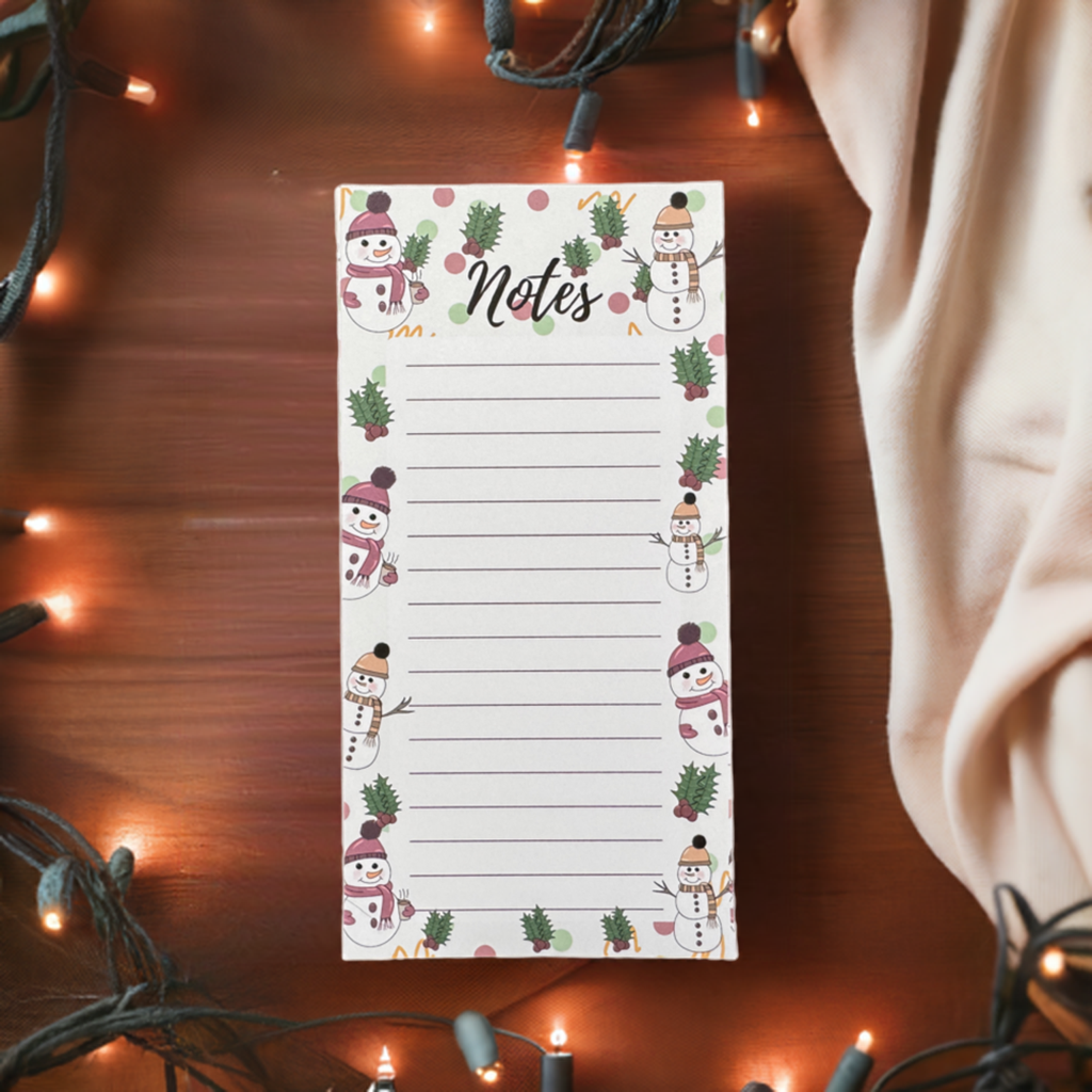 Christmas Snowman Notepad / Memo Pad