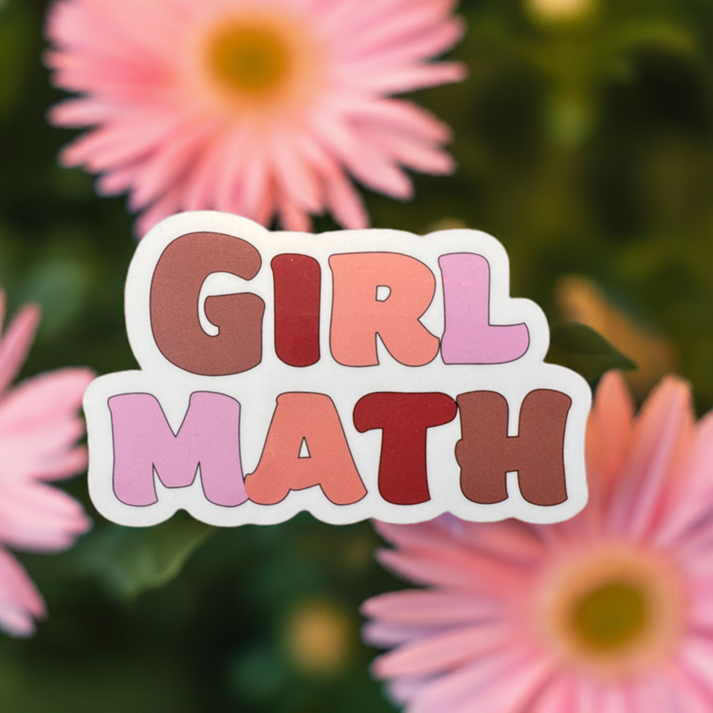 Girl Math Vinyl Sticker