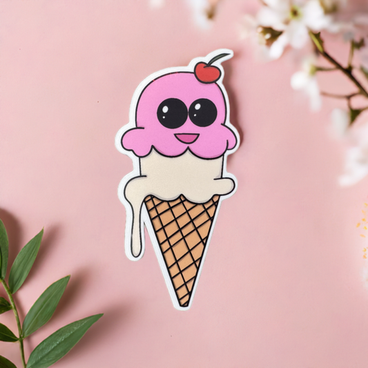 Ice Cream Cone Vinyl Sticker