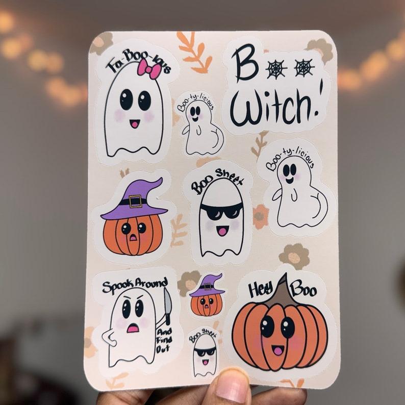 Spooky Halloween Sticker Sheet