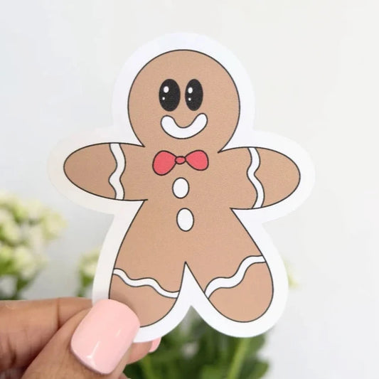 Gingerbread Man Christmas Vinyl Sticker