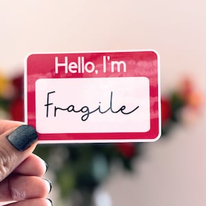 Hello, I'm Fragile Vinyl Sticker