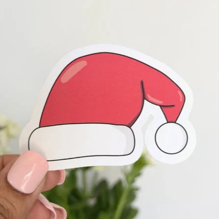 Santa Hat Christmas Vinyl Sticker