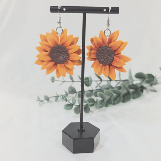 Handmade Sunflower Earrings