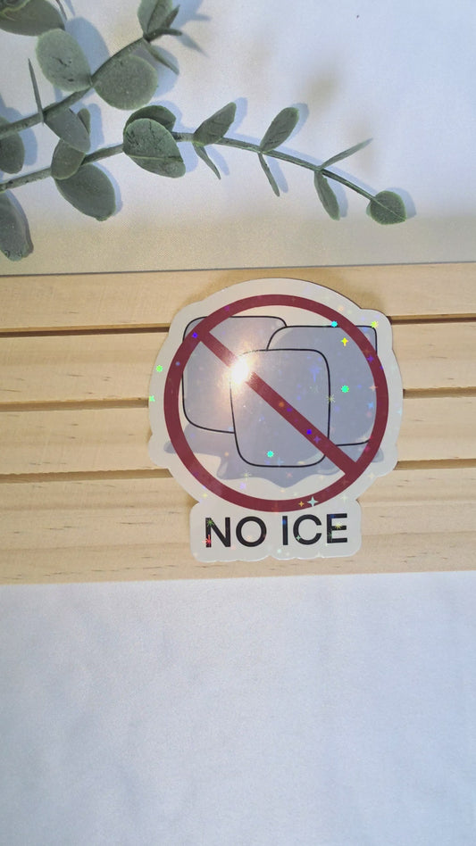 NO ICE Holographic Vinyl Sticker