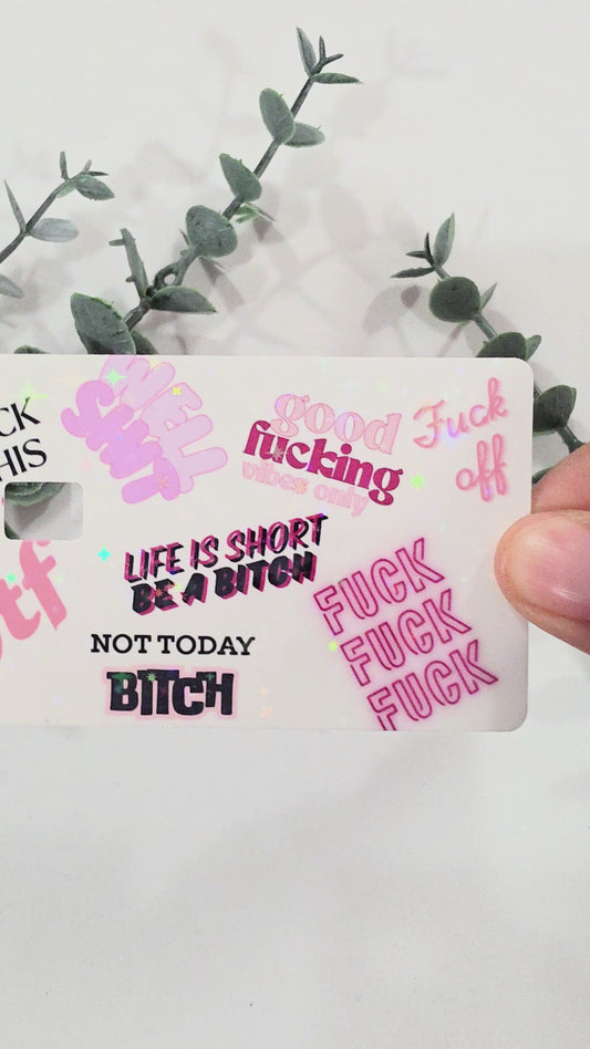 Cuss Words | Credit Card Skin Sticker