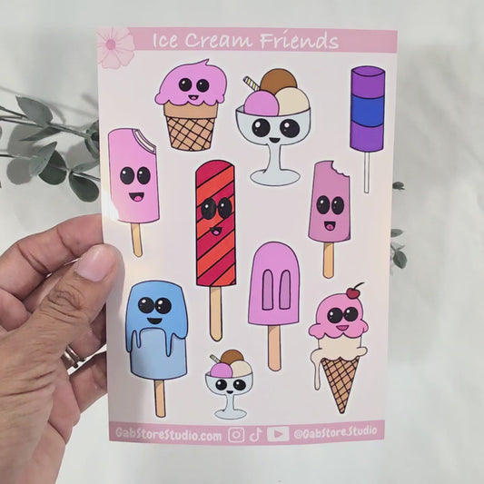Ice Cream Sticker Sheet
