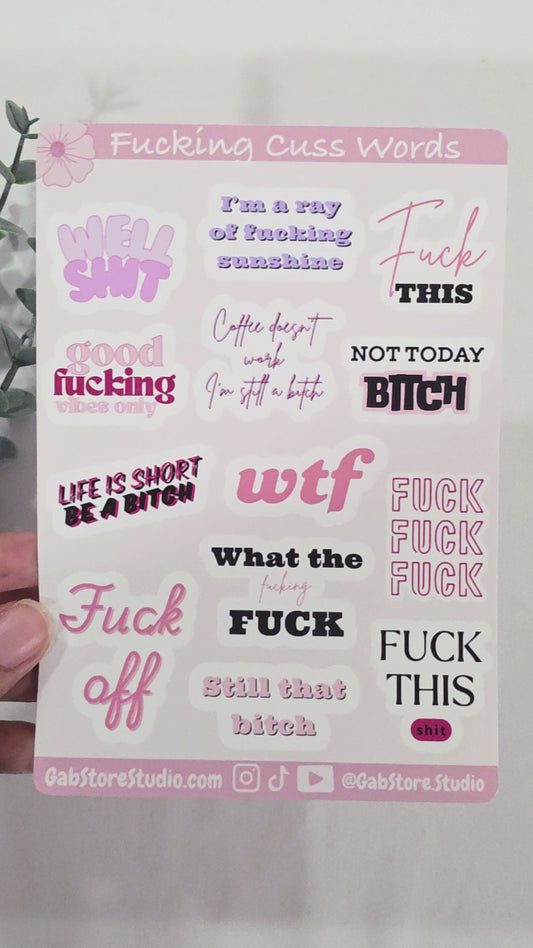 Fucking Cuss Words | Vinyl Sticker Sheet