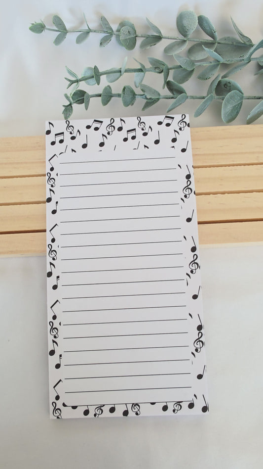 Musical Notes Notepad / Memo Pad